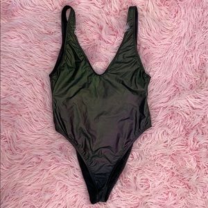 SPORTS ILLUSTRATED purple iridescent swim suit